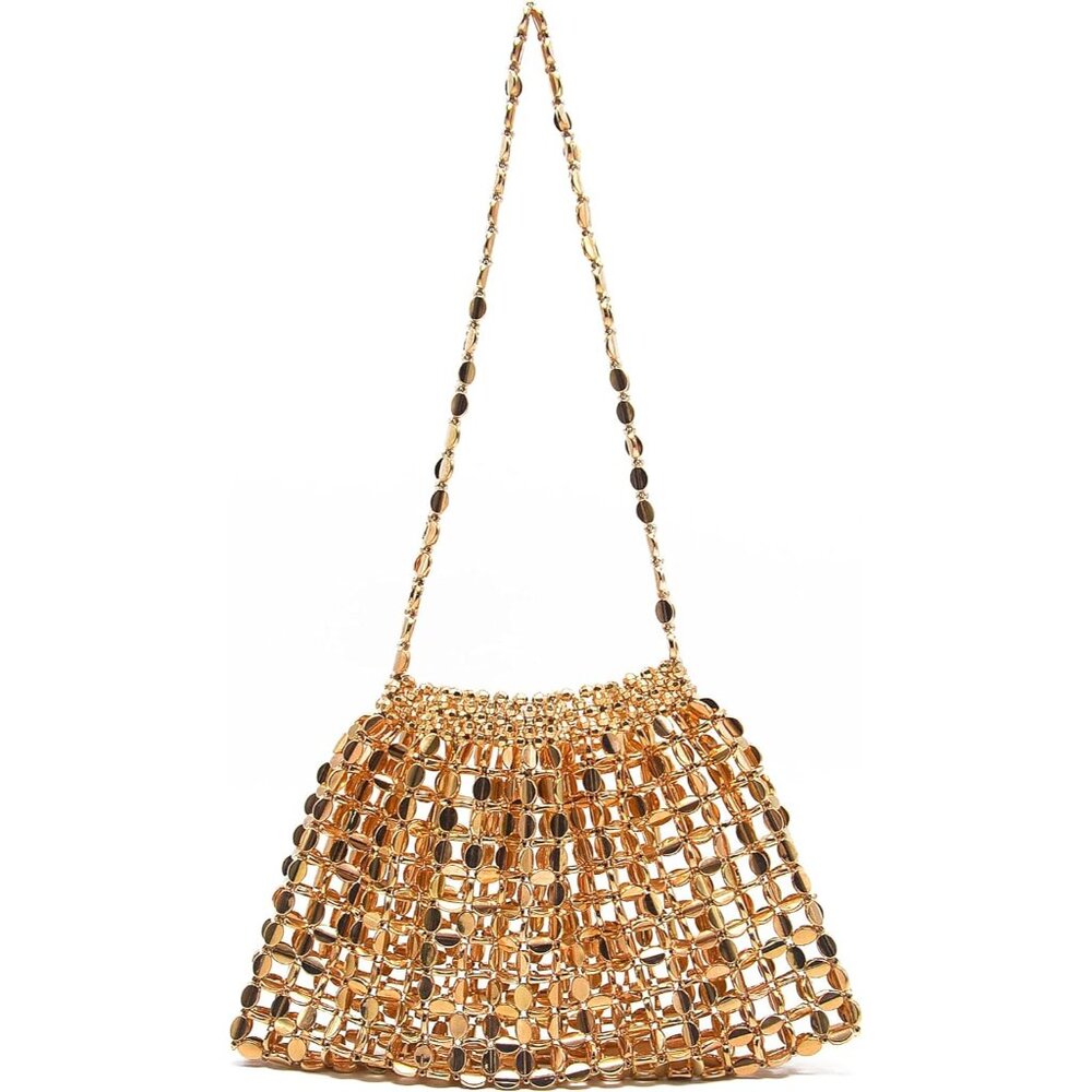 Compact 6.5-Inch Beaded Evening Handbag - Perfect For Special Occasions